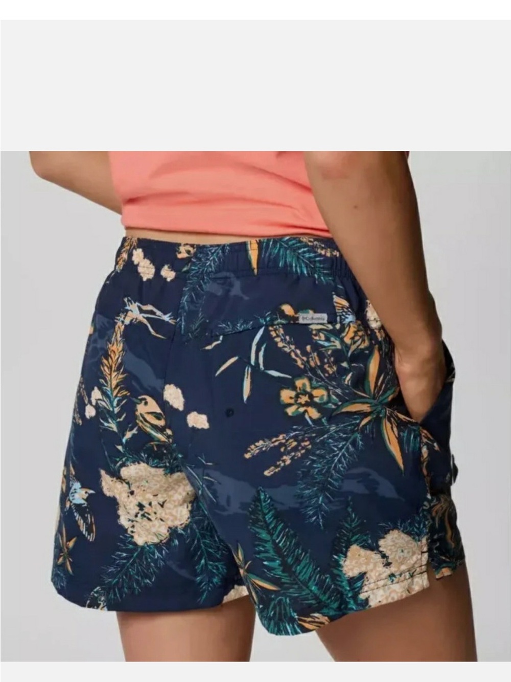 Columbia Sandy River Printed Shorts Womens Medium Multi Omni-Shade Regular - Picture 2 of 11